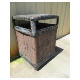 Large Commercial Outside Trashcan Lid Flips Open