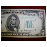 $5 1950B* Fr#1963B* Ser# B13459582*