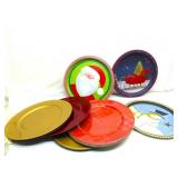Holiday Platters,Christmas Tin Trays