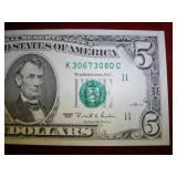 $5 1995 GEM NEW Fr#1985K Ser# K30673080C