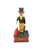 Vintage Uncle Sam Plastic Piggy Bank Works 9'T
