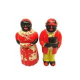 Black American Salt&Pepper Shakers Plastic