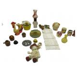 Vintage Mini Items,Oil Lamp,Ceramic Shot Glasses