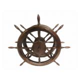 Ship Wheel Table Top Wine Rack 24'W