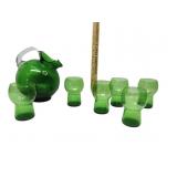 Green Glass Pitcher Set