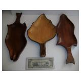 Wood Serving Trays: 2 Fish Hand Made in Haiti