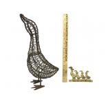 Wire Duck Sculpture W/Brass Duck Key Holder