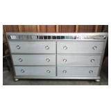 Mid Century Dresser Silver Toned 63'Wx17'Dx36'T