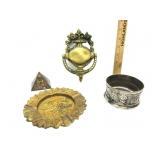 Brass Pieces,Door Knocker,Ashtray,Etc