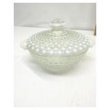 Antique Milkglass Hobnail Candy Dish