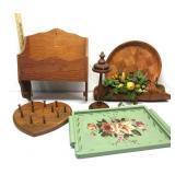 Mintage Wood Kitchen Decor,Trays,Storage
