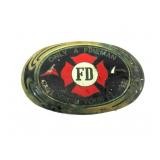 Vintage FD Brass Belt Buckle