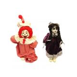 Goth Doll W/Evil Clown Doll 17'T