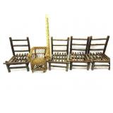 Wood Doll Decor Chairs