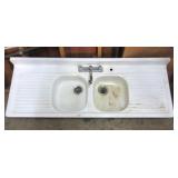 Antique Porceline Double Sink 67'Wx24'D