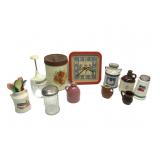 Vintage Kitchen,Clock,Cannisters,Etc