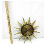 Vintage Welby Sun Clock Metal Untested
