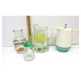 Vintage Kitchen,Glass Pitcher,Juice Caraff,Sugar
