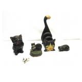 Ceramic Kitty W/Cat Towel Holder,Nik Naks