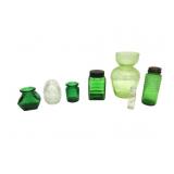 Vintage Green Colored Glass