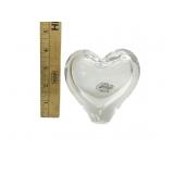 Blenko Glass Heart Pin Holder