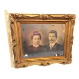 Antique Framed Photograph Damged Frame 23'x27'