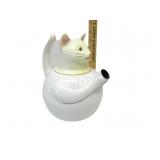 Vintage Cat Teapot Metal Base,Head Plastic