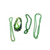 Green Beaded Costume Jewlery