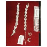 Silver Bracelets,Silver Rings 7-8
