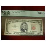 $5 1953A* Fr#1533* PCGS CAN55PPQ Ser# *08640496A