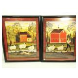 Framed Country Prints 21.5"x17"