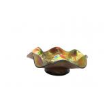 Dugan Carnival Glass Candy Dish 8"Wx3"D