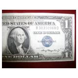 $1 1935A Silver Cert. Ser# B38350968D - CRISP
