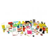 Plastic Vtg Doll House Furniture