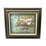 Signed Hazel Owens Dimensional Ducks Picture