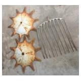 Antique Tiller Wheels WHay Fork Head