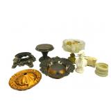 Metal,Brass Pedestals W/Decor