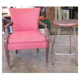 Vtg Barstool W/Chair