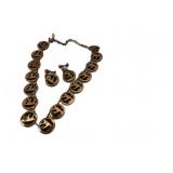 Vintage Copper Necklace And Earrings