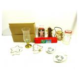 Candle Holders W/Christmas Decor