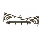 Pair Of Iron Brackets/Coat/Hat Rack