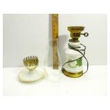 Electric Porceline Lamp W/Parts Needs Repair