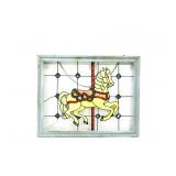 Hanging Painted Glass Carousel Horse 20'x16'