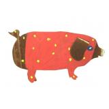 Painted Metal Pig 14.5'x27'