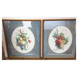 Framed Fruit Prints 21'x24'