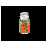 Vintage Hildi Glass Carrot Design Cannister 7'T