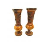 Wood Carved Hatian Vases 10'T