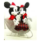 Mickey&Minnie Christmas Sled Yard Art