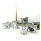 Assorted Tin Planters
