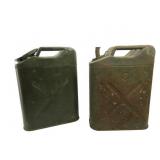 US Army Gas Cans One Has Rusted Bottom
